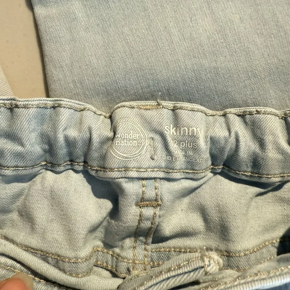 Wonder Nation Jeans Girl Size 12 Plus Skinny Denim Blue